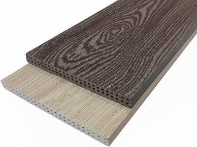 Подступёнок из ДПК Holzhof с тиснением "Кольца дерева" 150x12х4000 мм