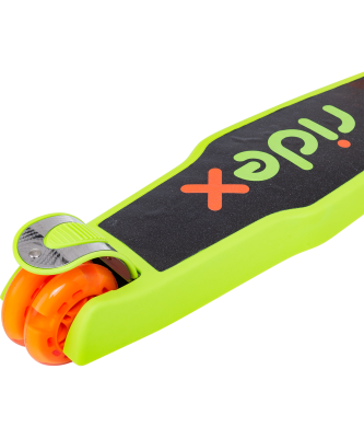 БЕЗ УПАКОВКИ Самокат 3-колесный Chip, 120/80 мм, оранжевый/зеленый