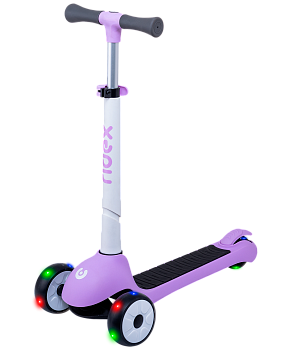 Самокат 3-колесный Motley, 120/90 мм, белый/фиолетовый Самокат 3-колесный Motley, 120/90 мм, белый/фиолетовый